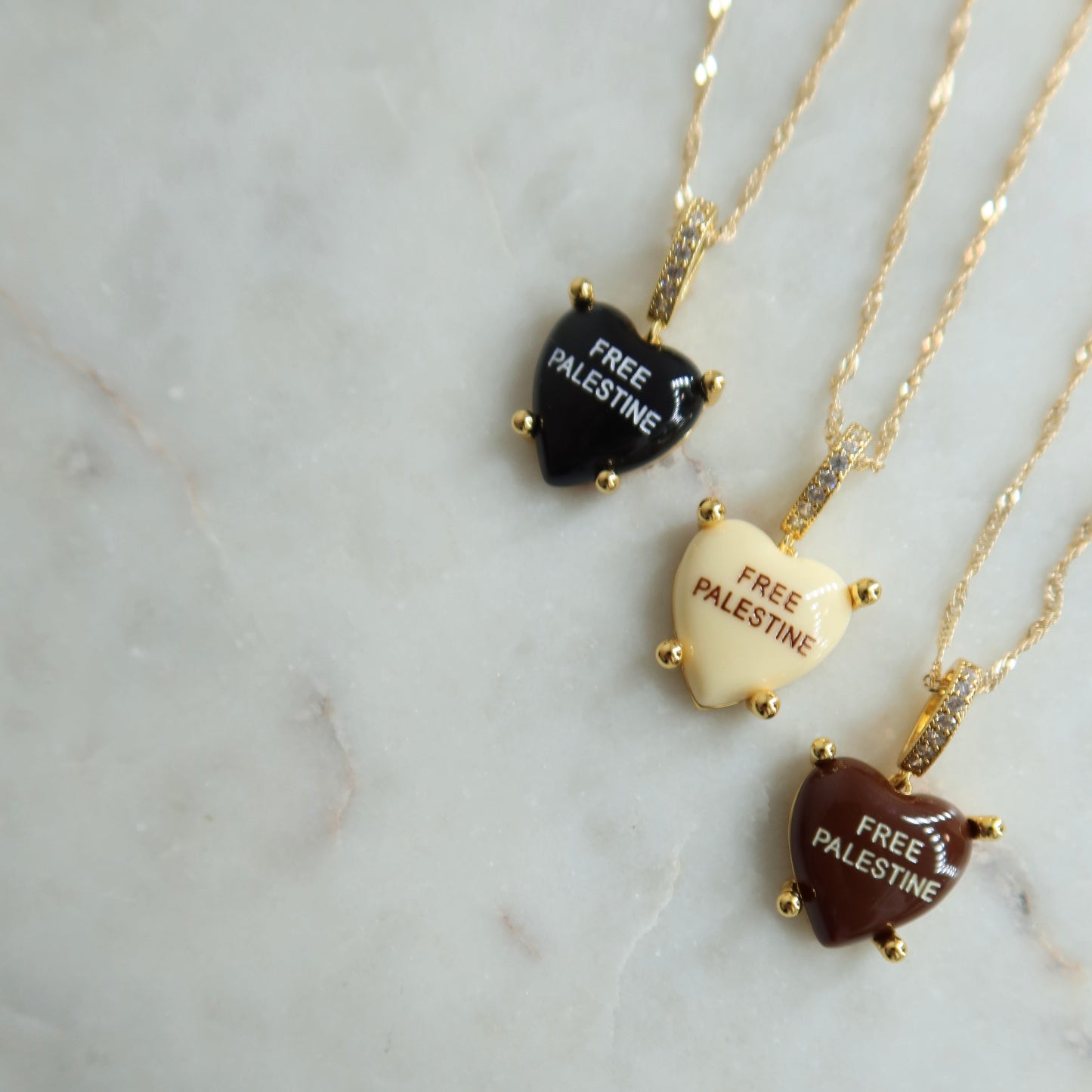 Black Free Palestine Necklace